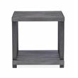 Home Square Rectangular End Table Weathered Gravel - Set of 2