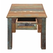 Home Square 1-Drawer Solid Wood End Table in Multi-Color - Set of 2