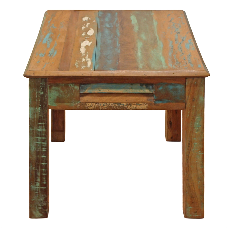 Home Square 1-Drawer Solid Wood End Table in Multi-Color - Set of 2
