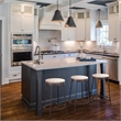 Home Square Backless Metal Bar Stool in Gray Finish - Set of 3