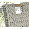 Home Square Rattan and Fabric Barstool in White Wash - Set of 3