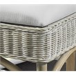 Home Square Rattan and Fabric Barstool in White Wash - Set of 3