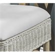 Home Square Rattan and Fabric Barstool in White Wash - Set of 3