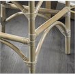 Home Square Rattan and Fabric Barstool in White Wash - Set of 3