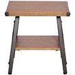Home Square Contemporary 2-Tier End Table in Rustic Brown - Set of 2
