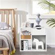 Home Square Contemporary Particle Board Side Table in White - Set of 2