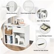 Home Square Contemporary Particle Board Side Table in White - Set of 2