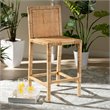 Home Square 3 Piece Handmade Wood and Rattan 26