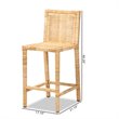 Home Square 3 Piece Handmade Wood and Rattan 26
