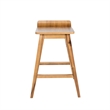 Home Square Mid-century Counter Stool in Light Beige - Set of 2