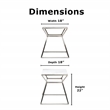 Home Square Tall Marble Side Table in Silver Finish - Set of 2