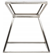 Home Square Tall Marble Side Table in Silver Finish - Set of 2
