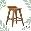 Home Square Mid-century Counter Stool in Light Beige - Set of 3