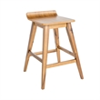 Home Square Mid-century Counter Stool in Light Beige - Set of 3