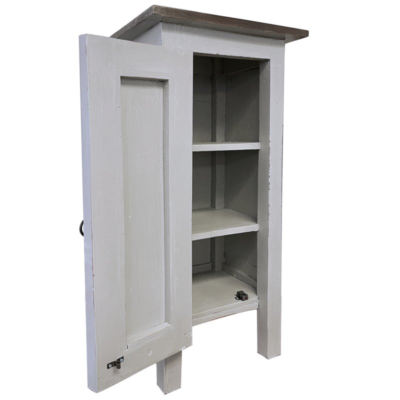 Home Square 2-Piece Set with Accent Cabinet and Console Table in Antique Gray