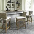 Home Square Rattan Counterstool in Kubu Gray Finish - Set of 3