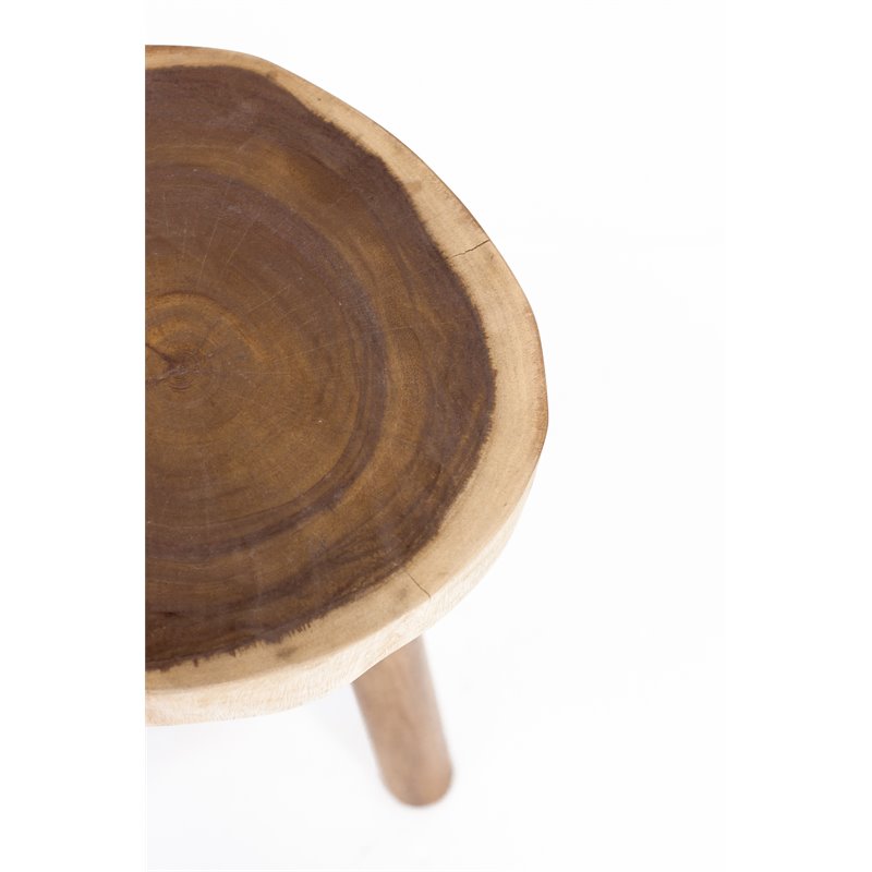 Home Square Durable Rain Wood Bar Stool in Natural - Set of 2