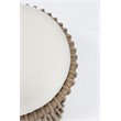 Home Square Rattan and Fabric Bar Stool in Natural - Set of 2