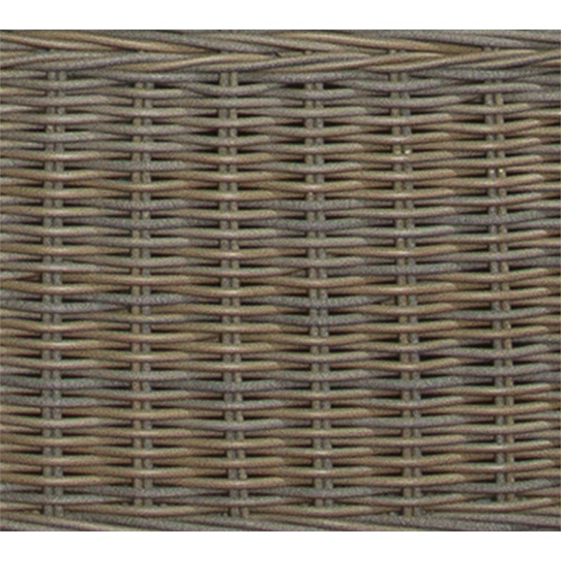 Home Square Wicker Patio End Table in Kubu Gray Finish - Set of 2