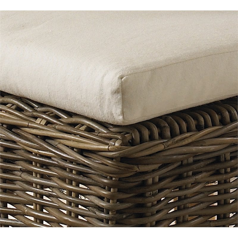 Home Square Rattan Counterstool in Kubu Gray Finish - Set of 2