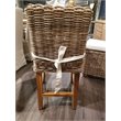 Home Square Rattan Counterstool in Kubu Gray Finish - Set of 2