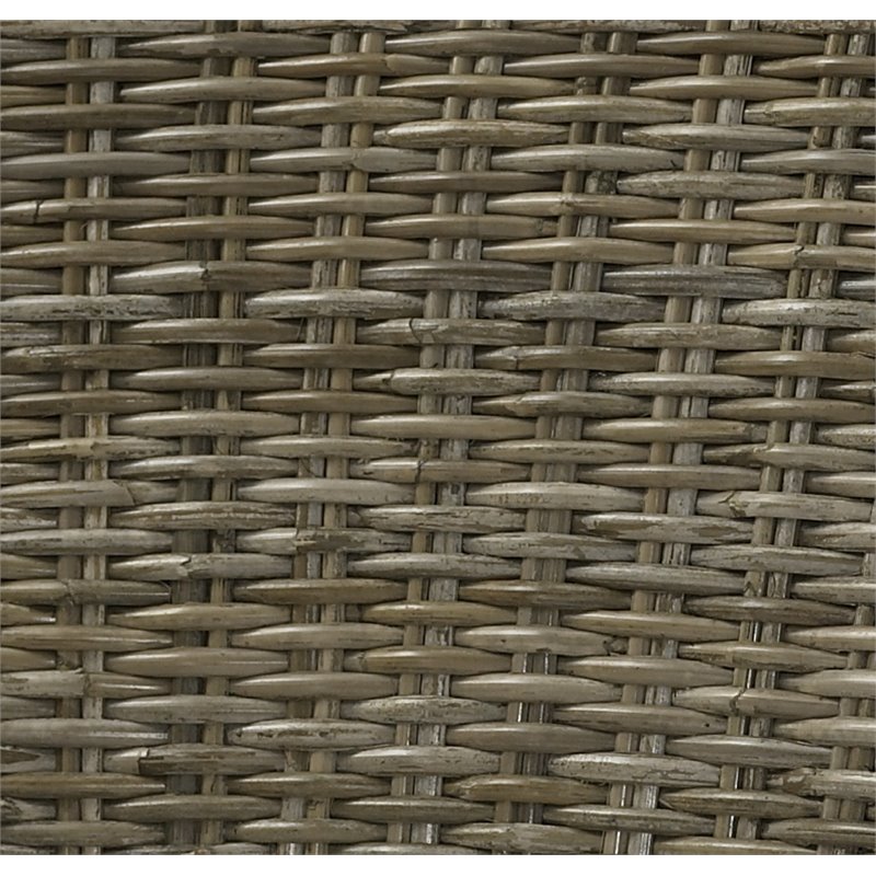 Home Square Wicker Counterstool in Kubu Gray Finish - Set of 2