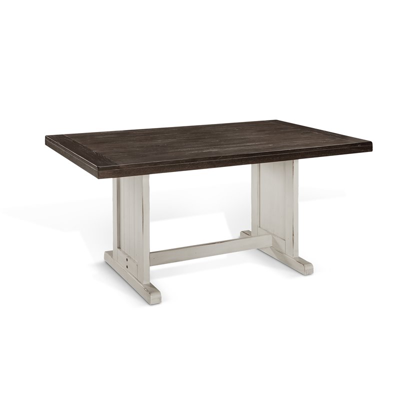 Home Square 2-Piece Set with Breakfast Nook Set and Chair in White & Dark Brown