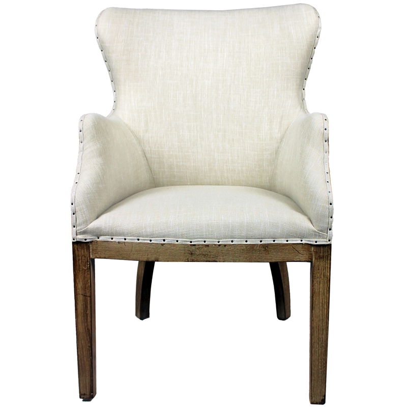 2-Piece Paolini Executive Desk Set with Phil Natural Exposed Wood Frame Armchair