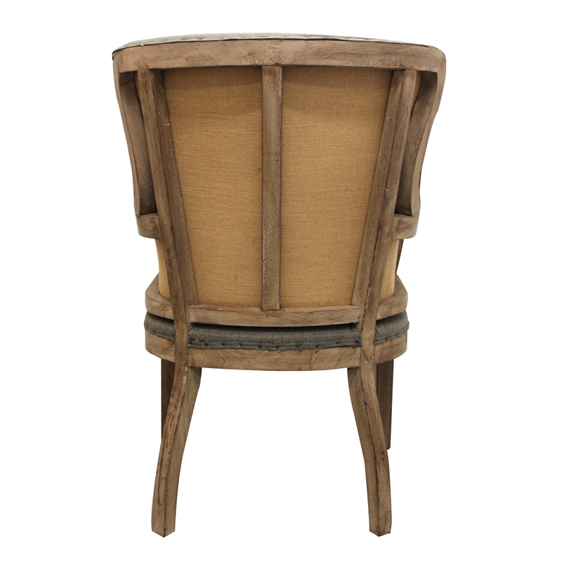 Home Square 2-Piece Solid Wood Office Set with 1 Desk & 1 Armchair in Natural