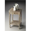 Home Square Transitional Rectangular Wood Side Table in Brass - Set of 2
