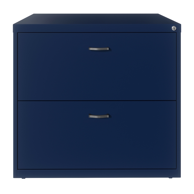 Home Square 2-Piece Set with Mobile Metal Desk and Lateral File Cabinet