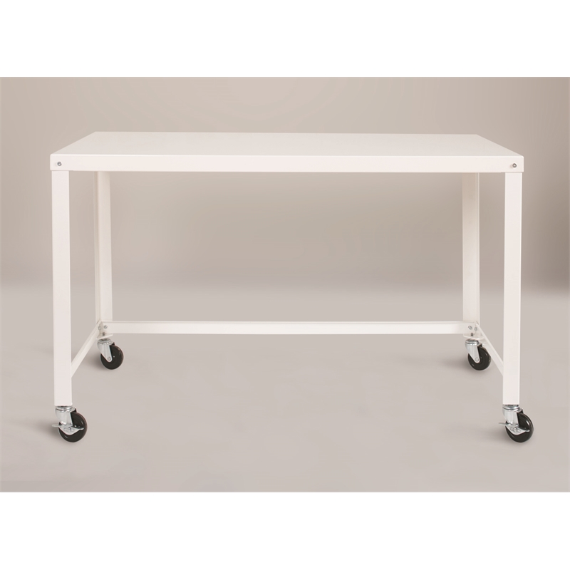 Home Square 2-Piece Set with Mobile Metal Desk and Lateral File Cabinet