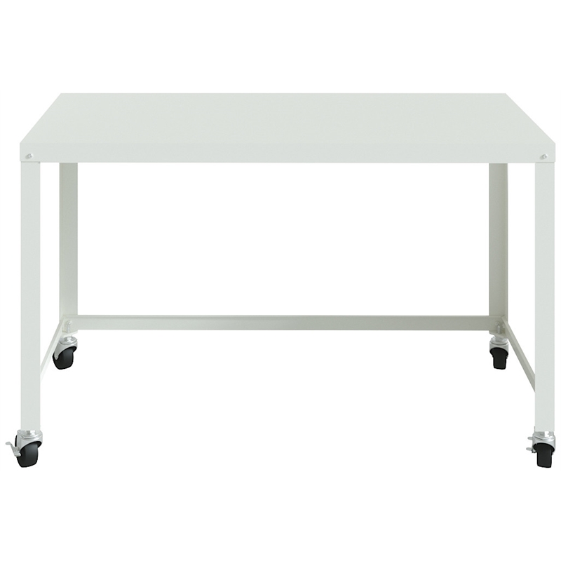 Home Square 2-Piece Set with Mobile Desk and Lateral File Cabinet in White