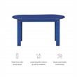 Home Square 2-Piece Set with Outdoor Coffee Table and End Table in Blue