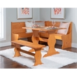 Home Square 2-Piece Set with Corner Dining Nook Set and Fabric Cushion Set