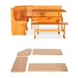 Home Square 2-Piece Set with Corner Dining Nook Set and Fabric Cushion Set