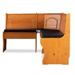 Home Square 2-Piece Set with Corner Dining Nook Set & Cushion Set in Dark Brown