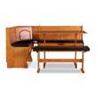 Home Square 2-Piece Set with Corner Dining Nook Set & Cushion Set in Dark Brown