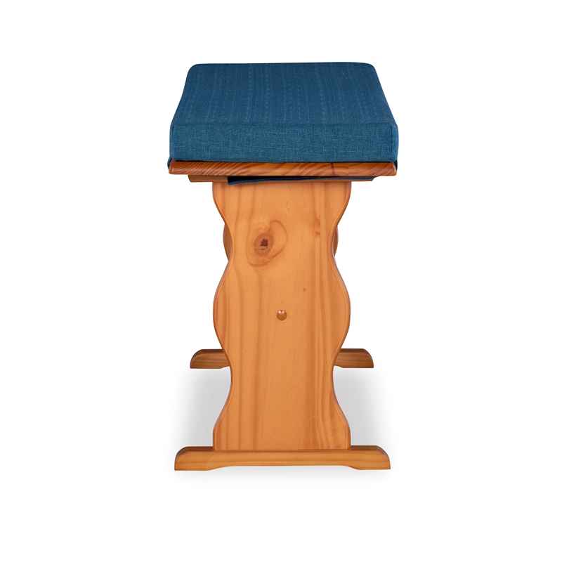 Home Square 2-Piece Set with Corner Dining Nook Set and Cushion Set in Blue