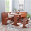 Home Square 2-Piece Set with Dining Nook Set and Cushion Set in Beige