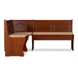 Home Square 2-Piece Set with Dining Nook Set and Cushion Set in Beige