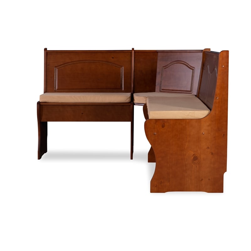 Home Square 2-Piece Set with Dining Nook Set and Cushion Set in Beige