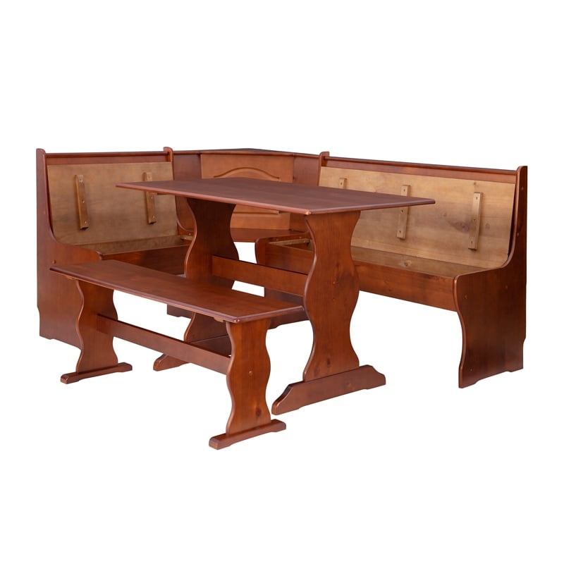 Home Square 2-Piece Set with Dining Nook Set and Cushion Set in Beige