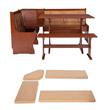 Home Square 2-Piece Set with Dining Nook Set and Cushion Set in Beige