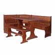 Home Square 2-Piece Set with Dining Nook Set and Cushion Set in Dark Brown