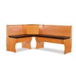 Home Square 2-Piece Set with Dining Nook Set and Cushion Set in Dark Brown