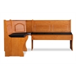 Home Square 2-Piece Set with Dining Nook Set and Cushion Set in Dark Brown