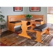 Home Square 2-Piece Set with Dining Nook Set and Cushion Set in Dark Brown