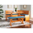 Home Square 2-Piece Set with Dining Nook Set and Cushion Set in Blue