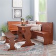 Home Square 2-Piece Set with Dining Nook Set and Cushion Set in Blue